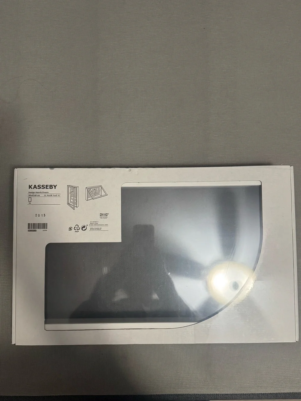 IKEA KASSEBY Black and Cream Wall Mirror Packaging Art
